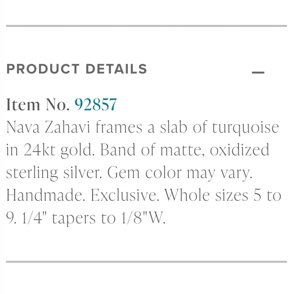 Sundance Phenomena Turquoise 24kt And Oxidized Sterling Silver Ring - Picture 2 of 5